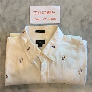 J Crew Mens Button Down Sailboat Critter